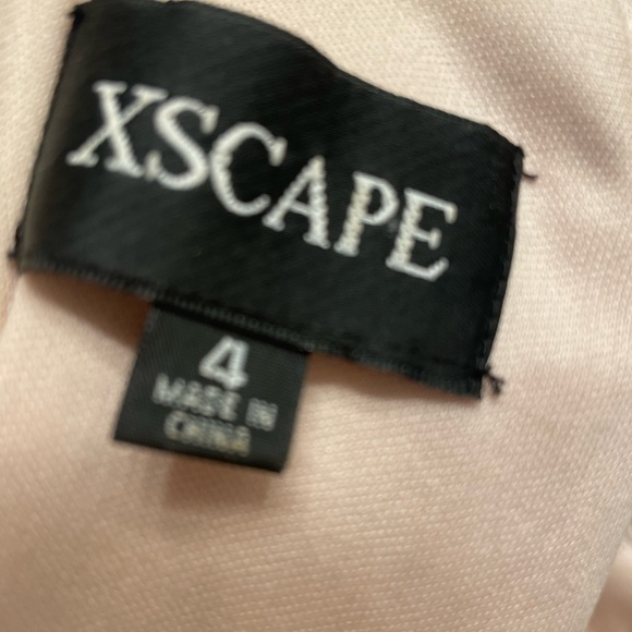 Nude Cream Lacey Maxi Mermaid Prom Dress Xscape Size 4 Special Occasion - Picture 9 of 11